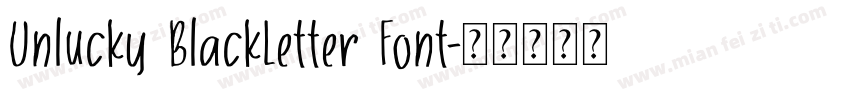 Unlucky BlackLetter Font字体转换